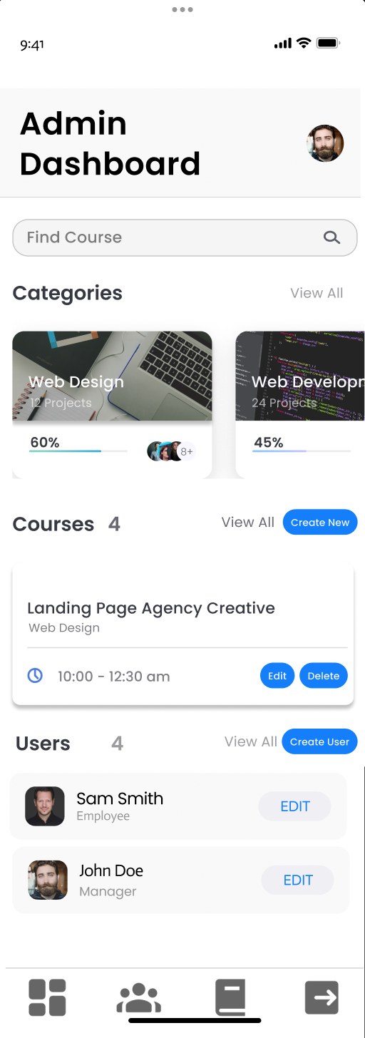 Learnly Mobile Wireframe 1
